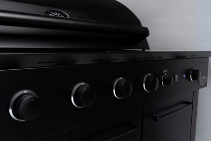 Boretti Luciano Black Outdoor Kitchen with Integrated Refrigerator