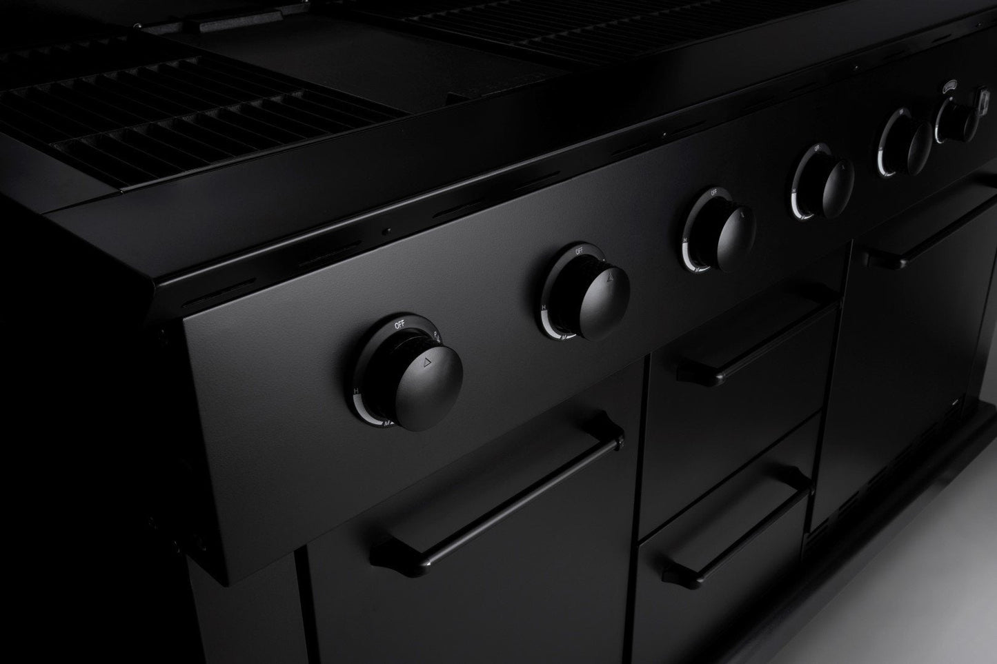 Boretti Luciano Black Outdoor Kitchen with Integrated Refrigerator