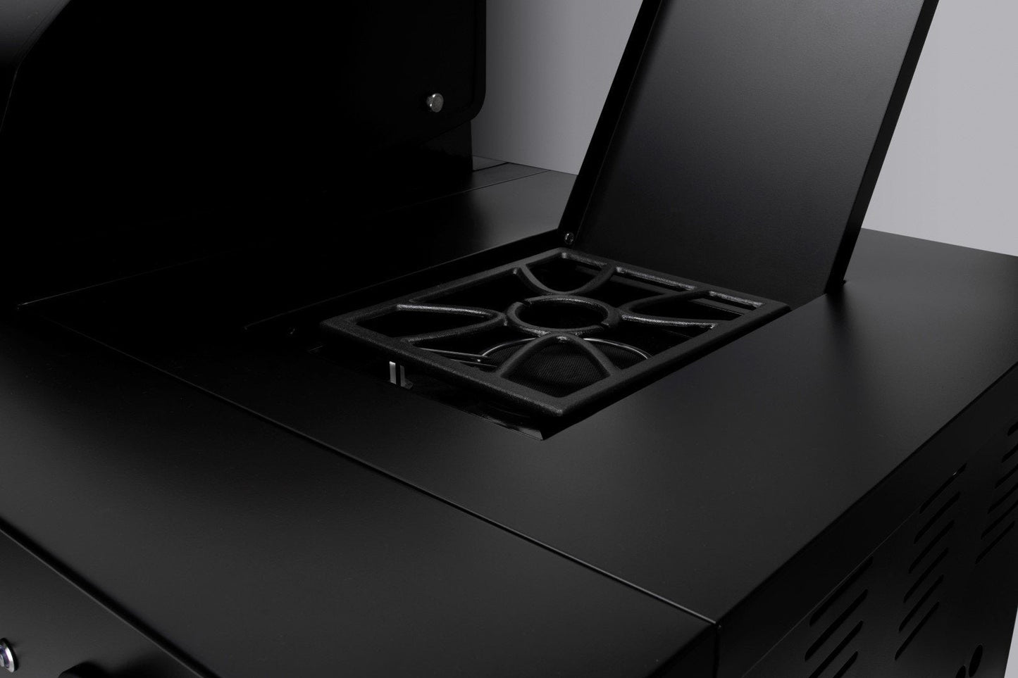 Boretti Luciano Black Outdoor Kitchen with Integrated Refrigerator